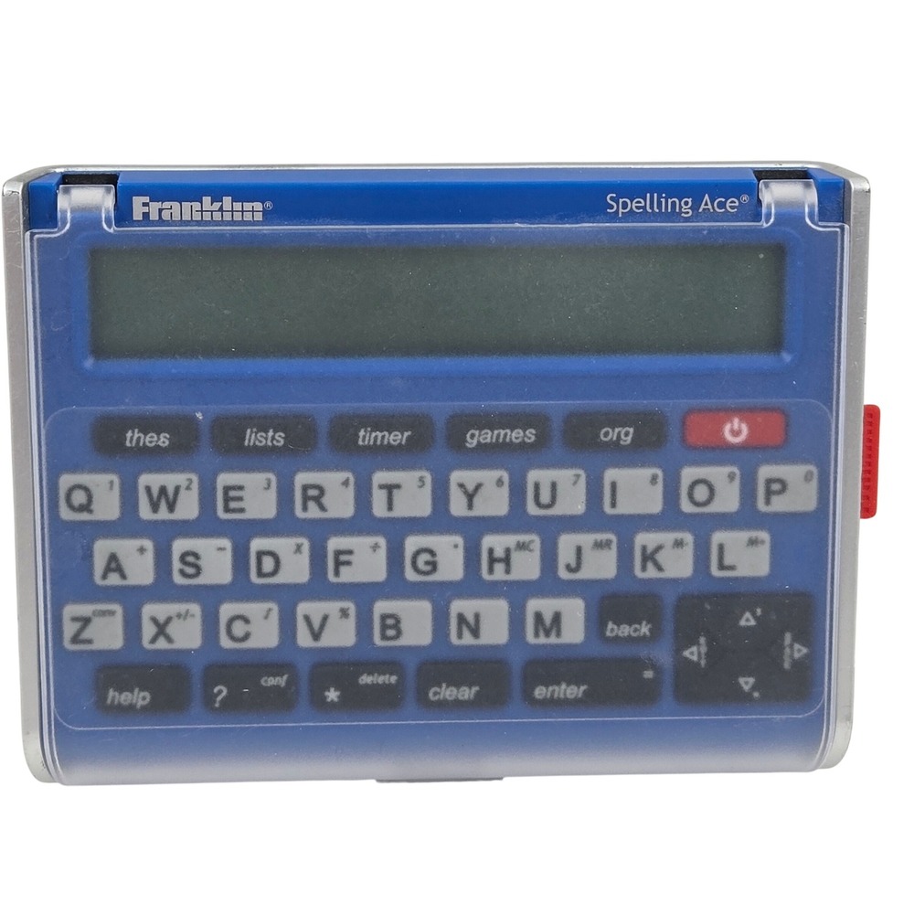 Franklin Spelling Ace SA-209 Electronic Dictionary Blue Silver Handheld Tool Vtg